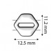 Cymbal ™ Conector metálicos DQ Sikamia para Chevron Duo - Plata vieja